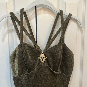 Gold/ Black gown